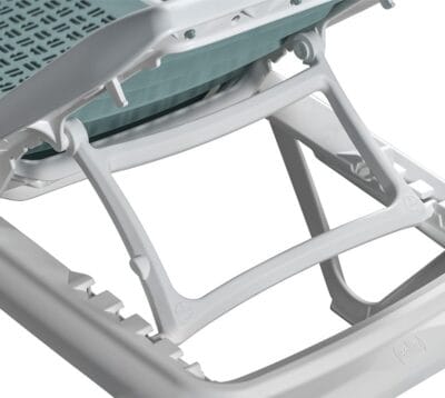 Adjustable backrest shown