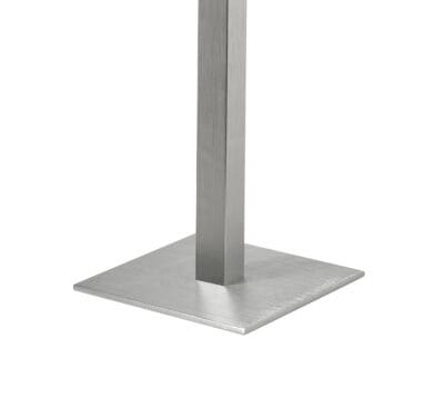 You can see the metal leg of a table attached to the central base.