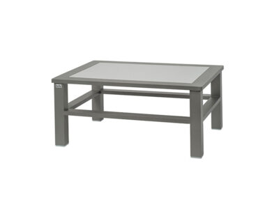 Mesa de centro gris minimalista - Modelo Olimpia central,ofrece diseño contemporáneo y funcional, perfecta para salones modernos o áreas de recepción