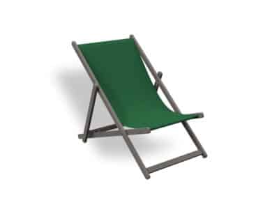 Mini gandula plegable de disseny minimalista en color verd clar, amb estructura de fusta i seient de tela resistent, aïllada sobre fons blanc