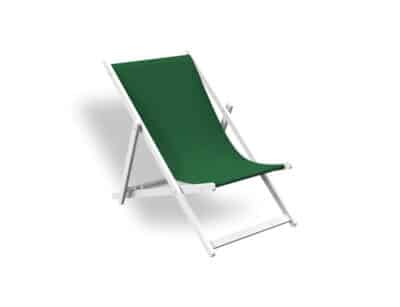 Mini gandula plegable de disseny minimalista en color verd clar, amb estructura de fusta i seient de tela resistent, aïllada sobre fons blanc
