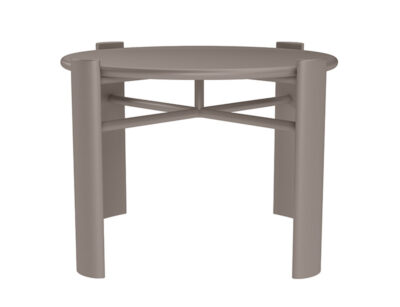 Mesa auxiliar de resina Noa prestige, de la marca Balliu Export, la mesa es de color tortola.
