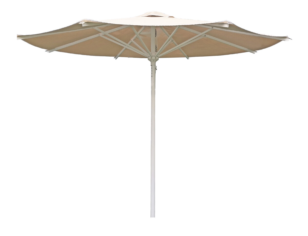 Parasol Garbí de Balliu — sombrilla profesional de aluminio con mástil central para terrazas, jardines y hostelería