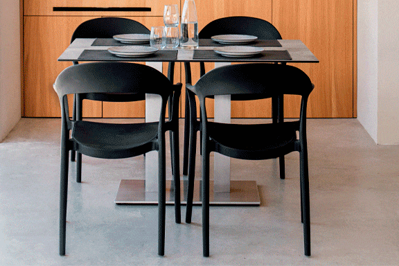 Outdoor chairs for hospitality