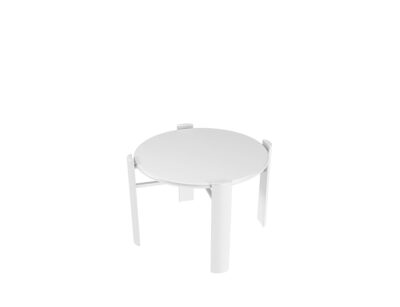 Mesa auxiliar Noa blanca de aluminio para exterior profesional Balliu