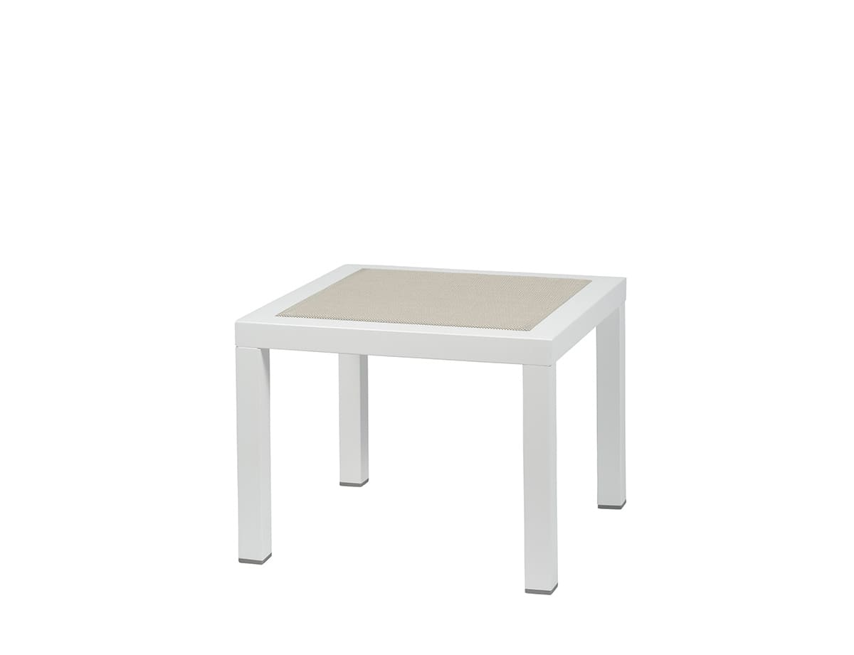 Mesita auxiliar Olimpia blanca para exterior